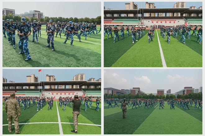 阜南一中2024级高一军训活动之队列训练暨全民健康生活方式威廉希尔宣传月(图2)